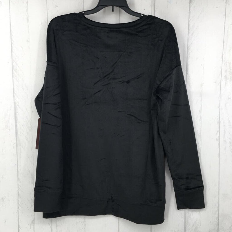 M Velour l/s top