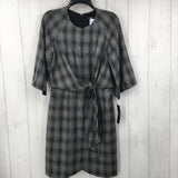 R138 6 Plaid bell slv dress