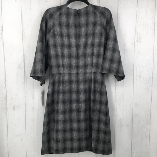 R138 6 Plaid bell slv dress