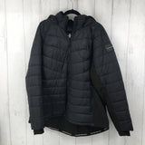 1X Quilted hooded jacket