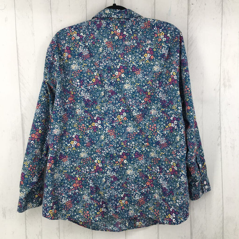 18w Flo print button down ls top