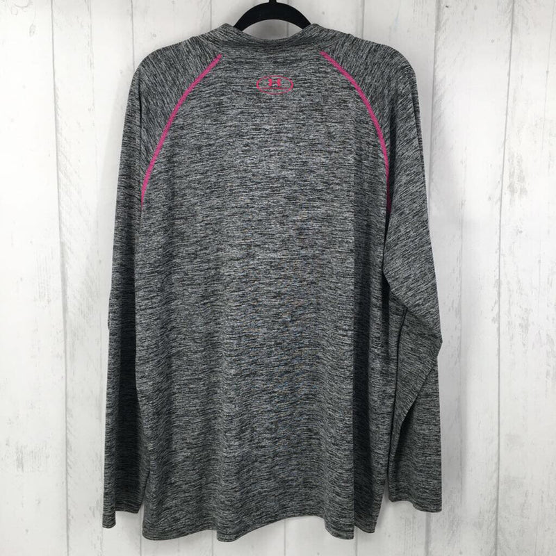 2XL Marled quarter-zip pullover l/s