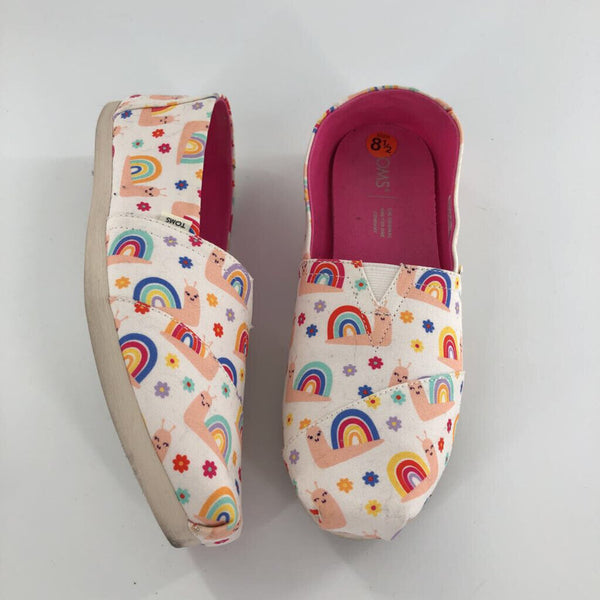 8.5 Snail & butterfly print slip on shoes