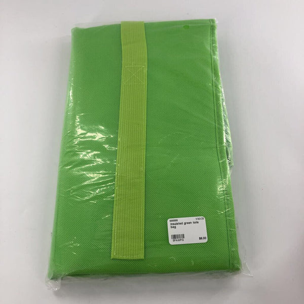 Insulated green tote bag