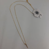 18" Goldtone rhinestone pendant necklace