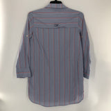 6 Stripd button down l/s tunic