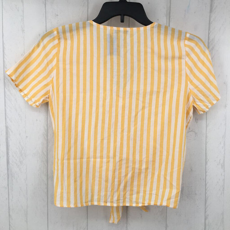 S Striped button down s/s top