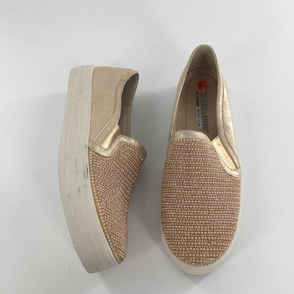 8.5 embellished slip ons