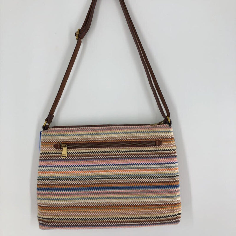 zig zag stripe flap pocket crossbody