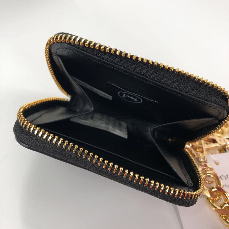 blk/gold wallet chain bag