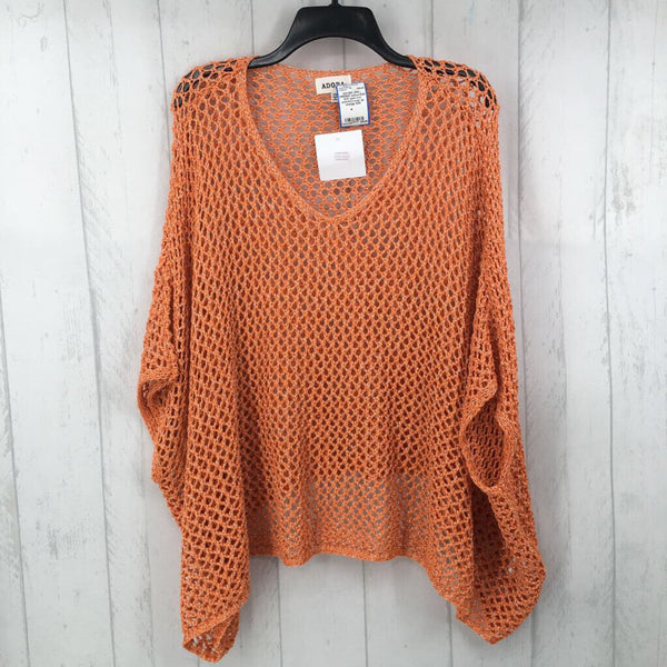 R48 S/M open knit poncho/cover up