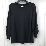 M tiered ruffle l/s top