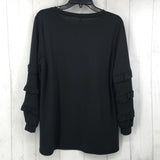 M tiered ruffle l/s top