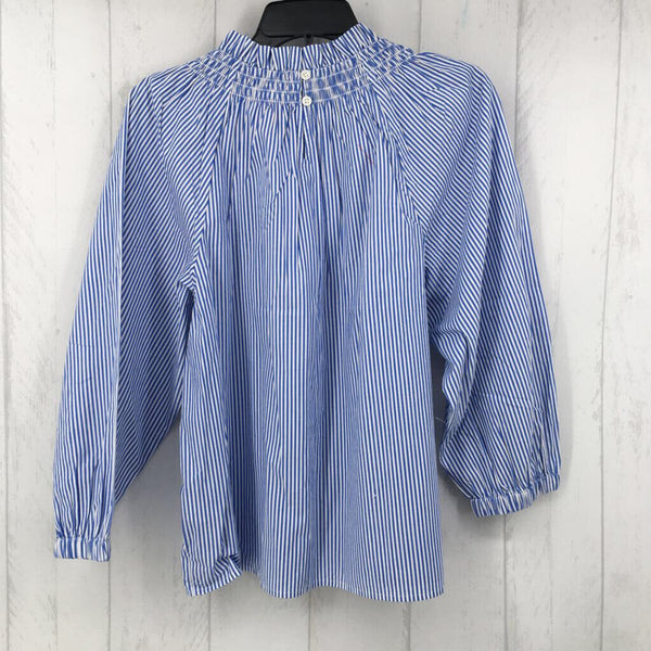 M Smocked striped l/s top