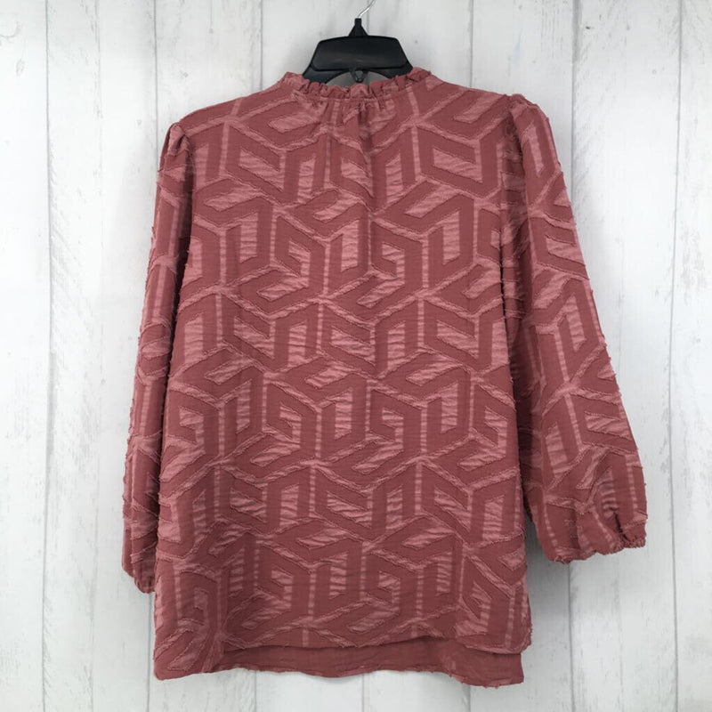 M Textured 3/4 slv top