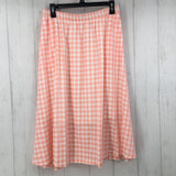 M Checkered pull on skirt