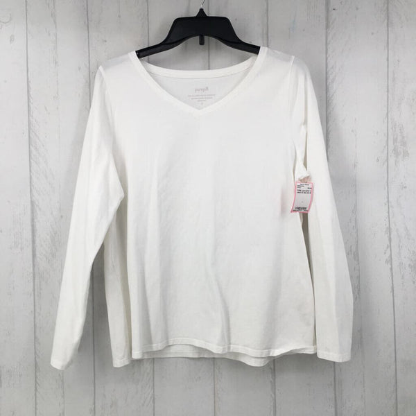 M V-neck l/s tee