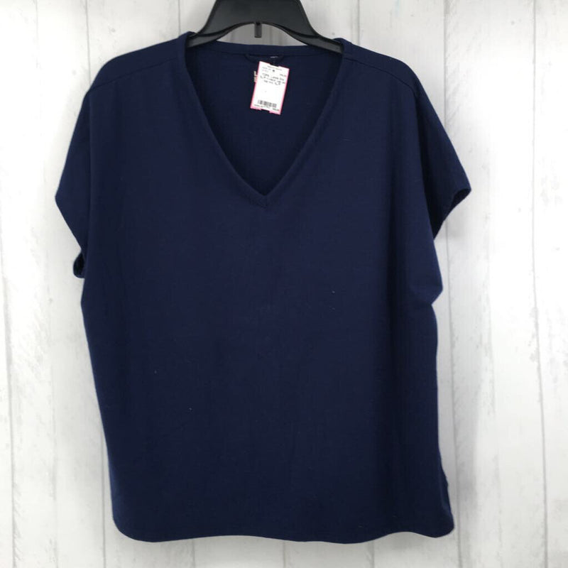 XL/P V-neck cap slv top