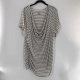 18/20 embellished drape neck stripe top