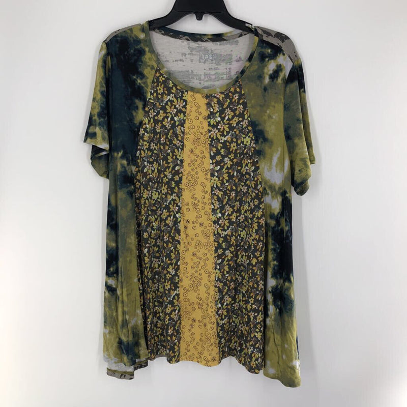 XL s/s flower print tunic