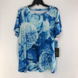 XL s/s flower print top