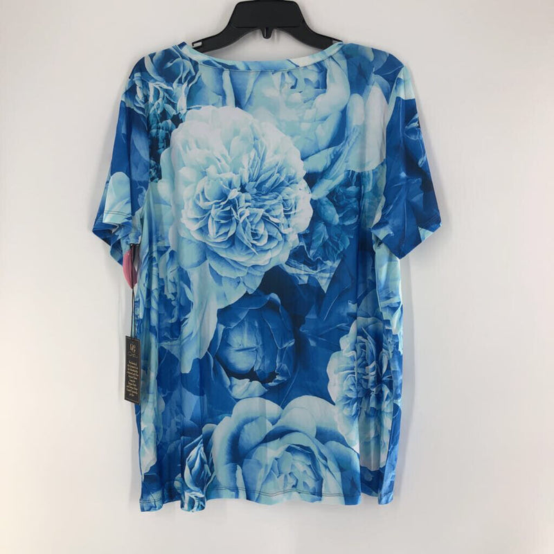 XL s/s flower print top