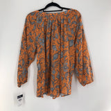 R60 XXL paisley print l/s top