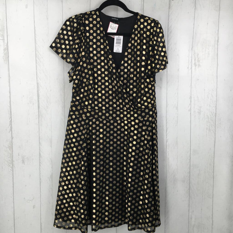 R70 1 flutter slv foil dots mini mesh dress