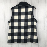 XL Plaid fleece vest