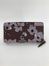 floral zip around wallet