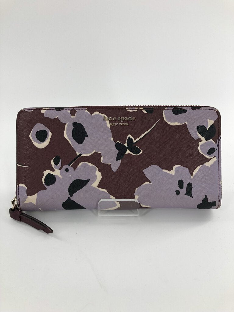 floral zip around wallet