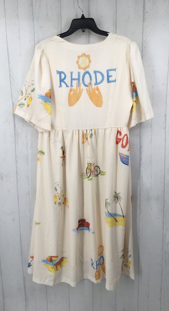 XL Letter print button down s/s dress