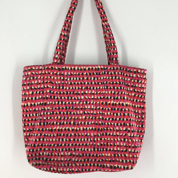 bow print open tote