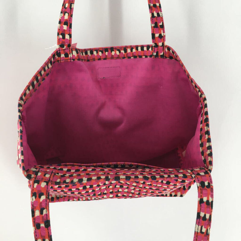 bow print open tote