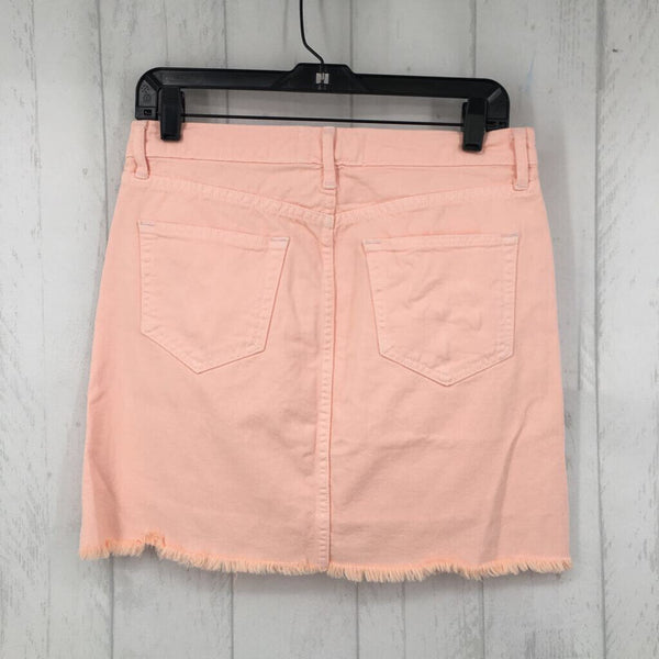 28 Embroidered hem jean skirt