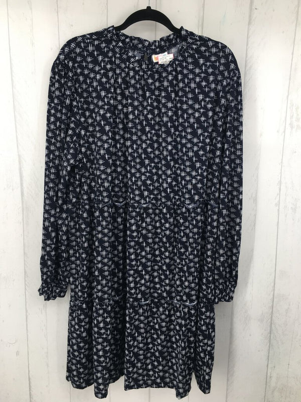 2XL Printed l/s dress