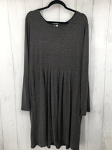 3X Pleated l/s dress