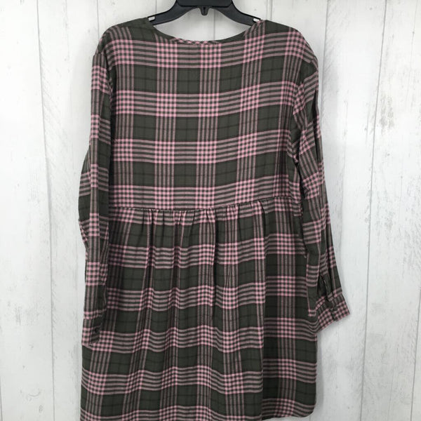 XL Plaid 1/2 button down l/s top