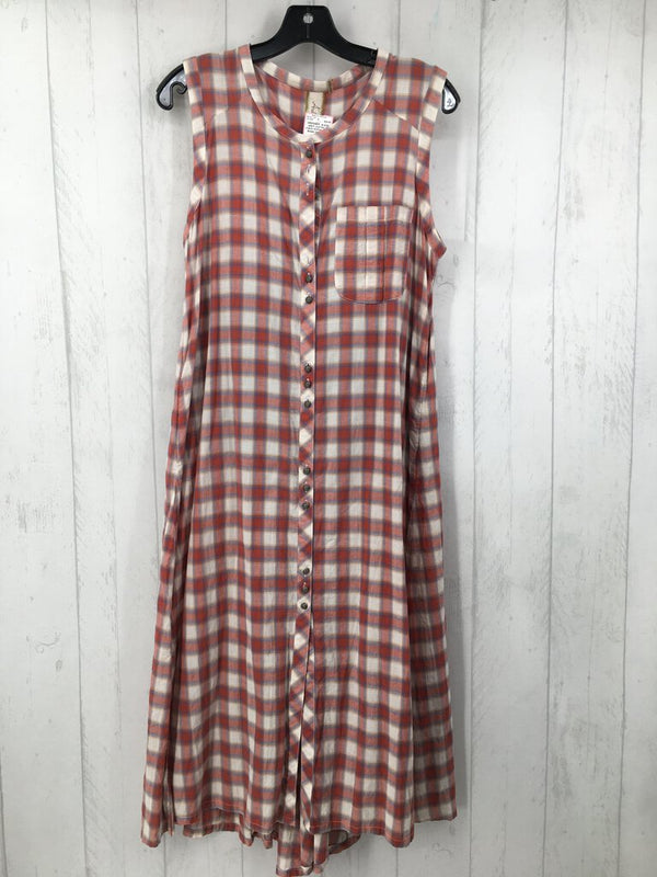 S check button down dress