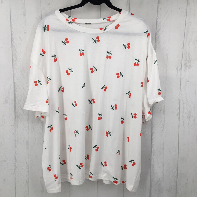 4XL Cherry print s/s tee