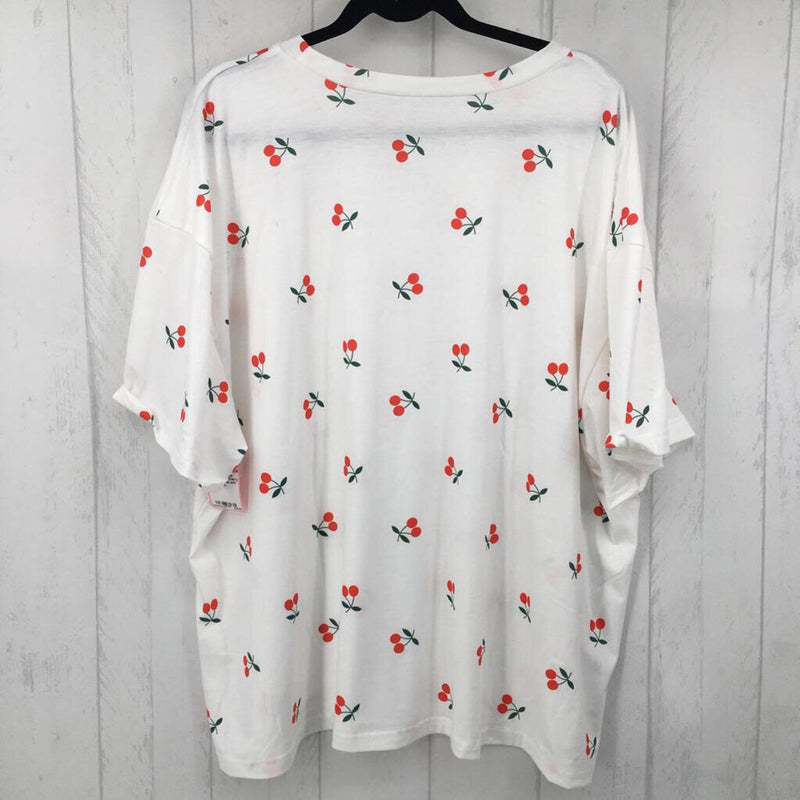 4XL Cherry print s/s tee