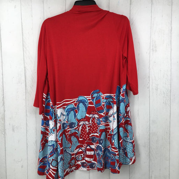 XL elbow slv open cardigan