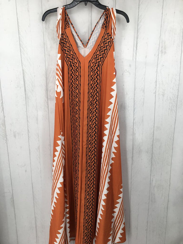 L Printed slvls maxi dress