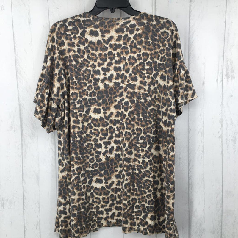 M Animal print cardi