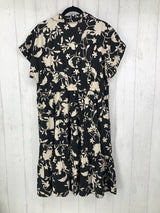 2x s/s flower print dress