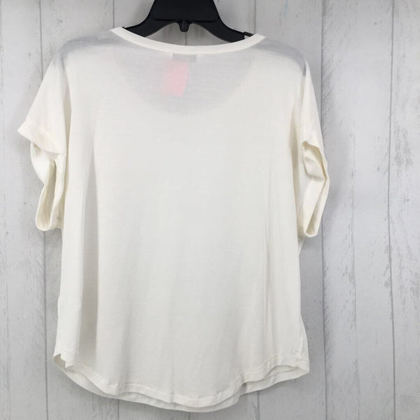 M s/s scoop neck top