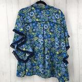 2x flower print button shirt