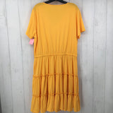 XL s/s tiered ruffle midi dress