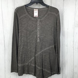 M l/s half button tunic