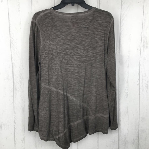 M l/s half button tunic